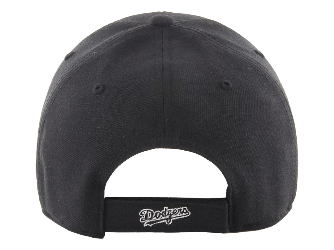 Gorra de béisbol negra con logo de Los Angeles Dodgers bordado en blanco y marca 47 en el lateral.