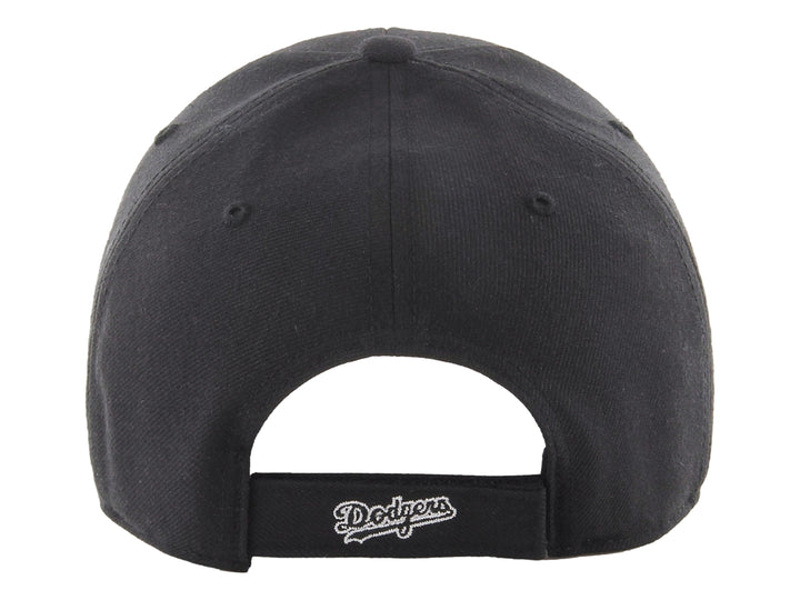 Gorra de béisbol negra con logo de Los Angeles Dodgers bordado en blanco y marca 47 en el lateral.