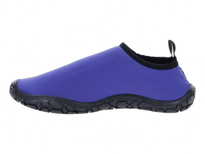 Zapato acuático Splash Pro Shark en color morado con suela negra antideslizante.