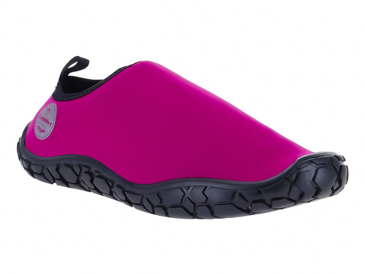 Zapato acuático Splash Pro en color fucsia con suela negra texturizada.