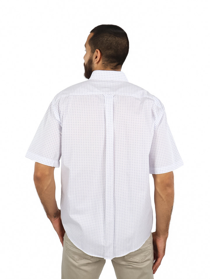 Camisa Lee Azul de Manga Corta para Hombre
