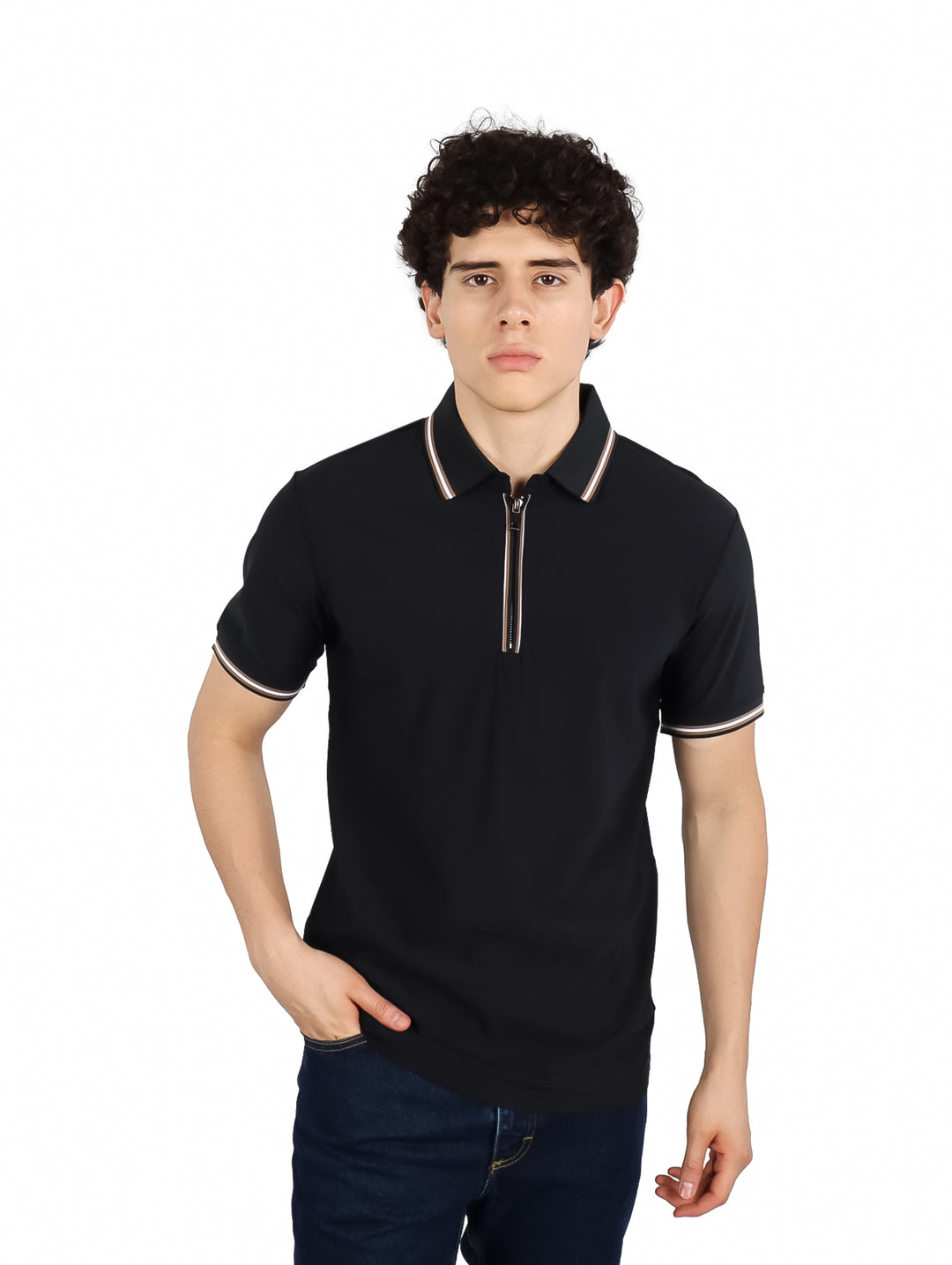 Playera Polo Platini Negro para Hombre