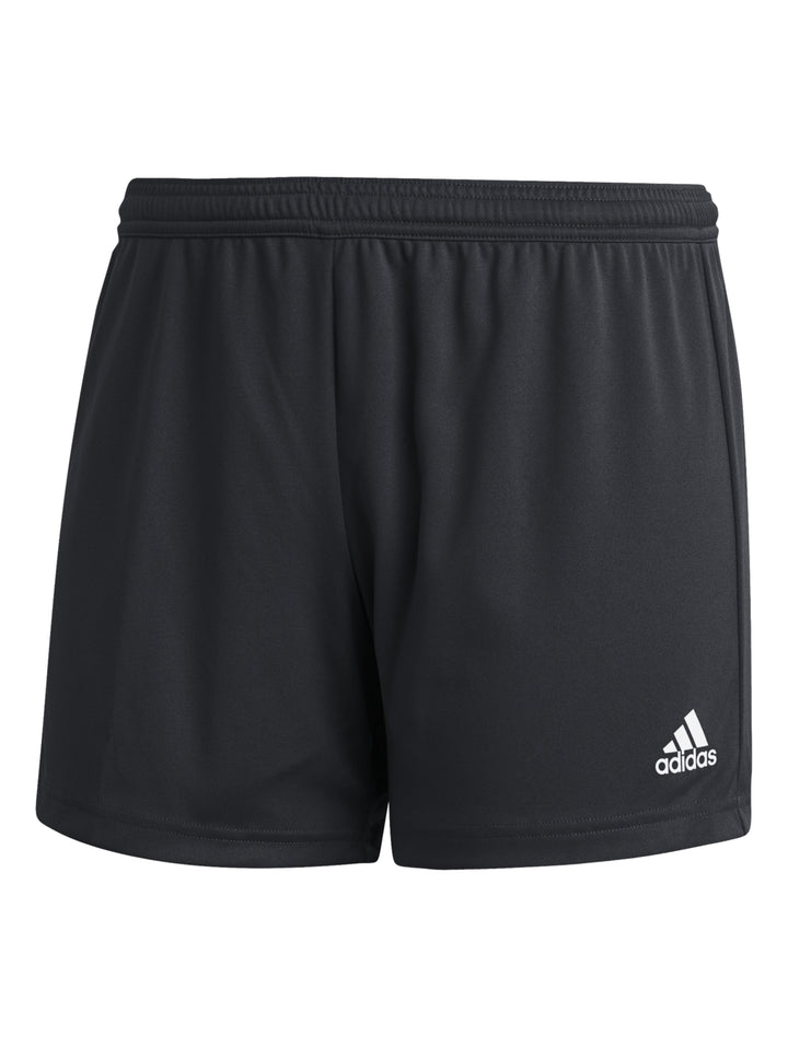 Shorts deportivos Adidas color negro con logotipo blanco en la pierna izquierda.