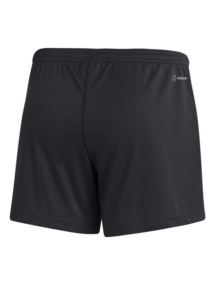 Shorts deportivos Adidas color negro con logotipo blanco en la pierna izquierda.