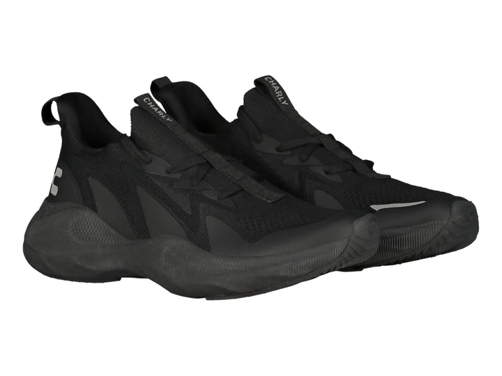 Tenis deportivos Charly color negro total con diseño moderno y suela robusta.