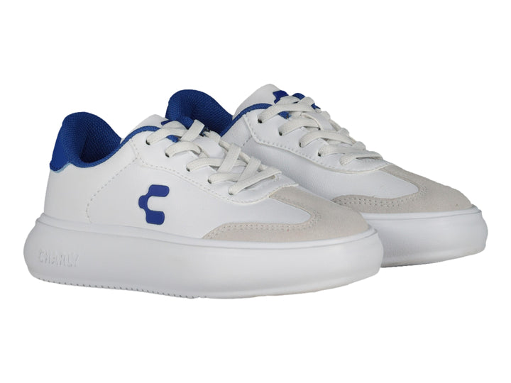 Tenis Charly Blancos con Azul para Niño