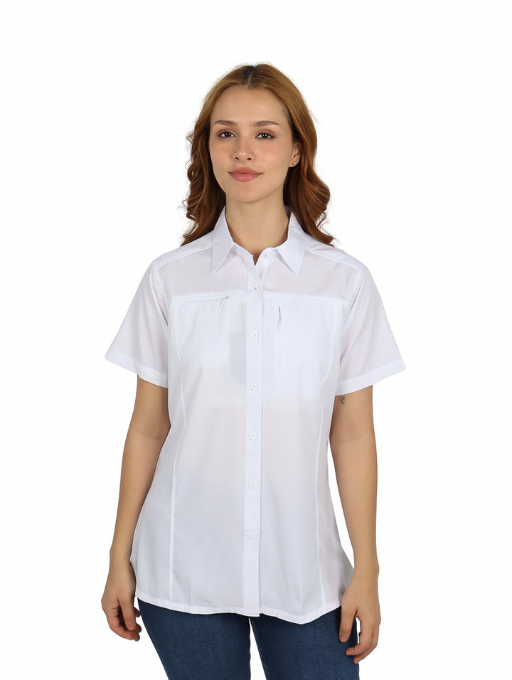 Camisa UNGA Outdoor Manga Corta Blanca para Mujer