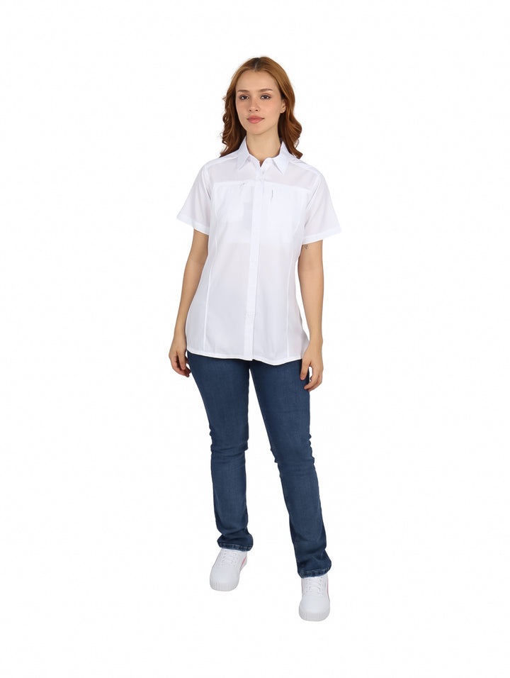 Camisa UNGA Outdoor Manga Corta Blanca para Mujer