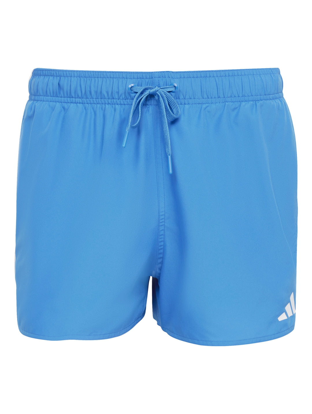 Short de Natación Adidas 3 Franjas Azul Brillante y Blanco