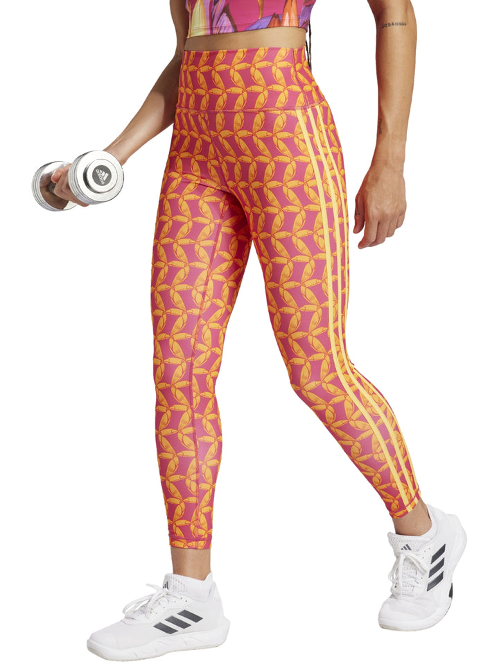 Leggings Adidas x Farm Rio 7/8 Naranja y Rosa para Mujer