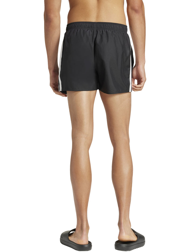 Shorts de Natación Adidas 3 Franjas Blanco y Negro