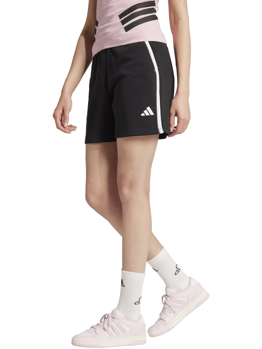 Short Adidas Essentials Color Pop French Terry Negro para Mujer