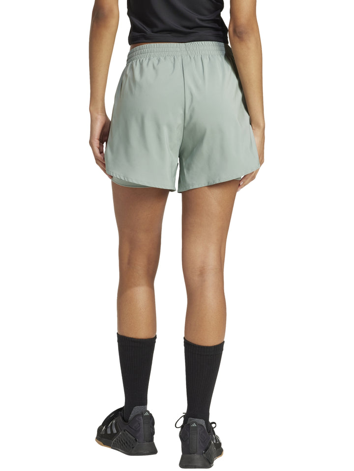 Shorts Adidas AeroReady 2 en 1 Color Silver Green para Mujer