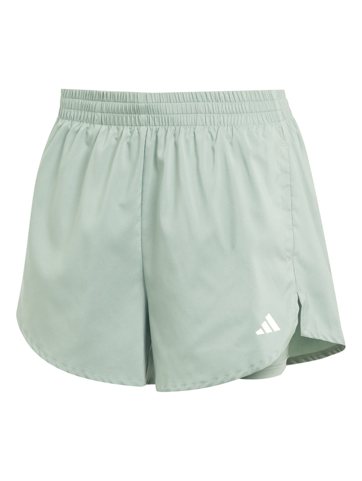 Shorts Adidas AeroReady 2 en 1 Color Silver Green para Mujer