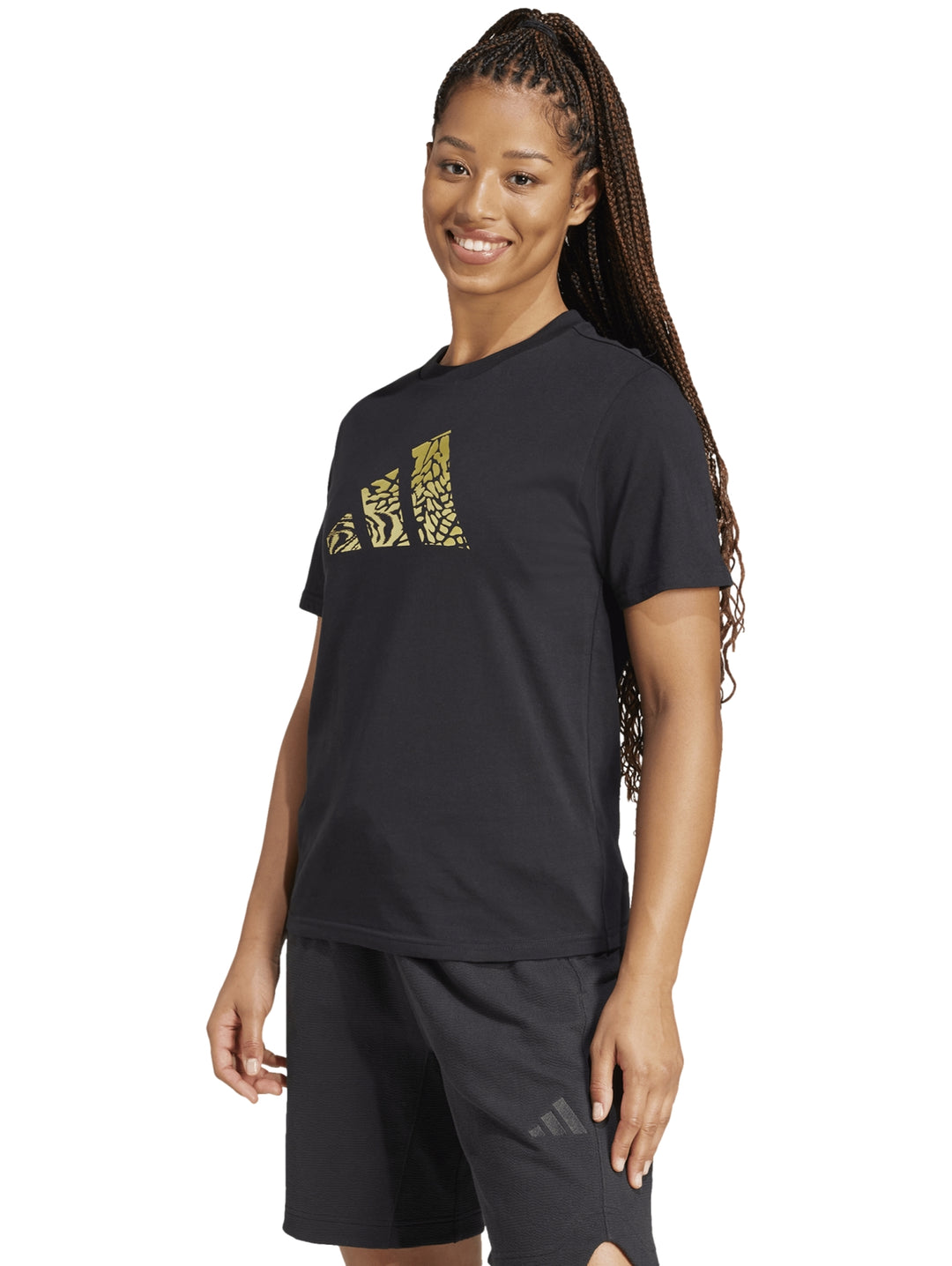 Playera Adidas Tech Metallic Graphic Negro para Mujer