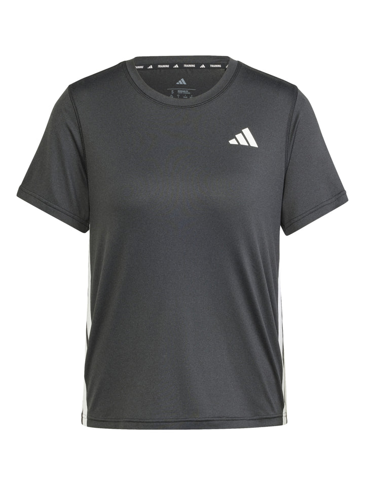 Playera Adidas Train Essentials 3 Tiras Blanco y Negro
