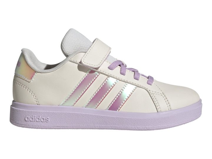 Tenis Adidas Grand Court 2.0 Blanco y Lila para Niña
