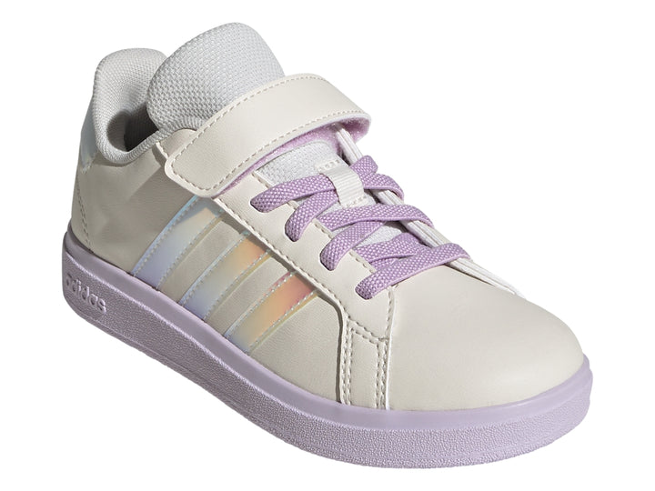 Tenis Adidas Grand Court 2.0 Blanco y Lila para Niña