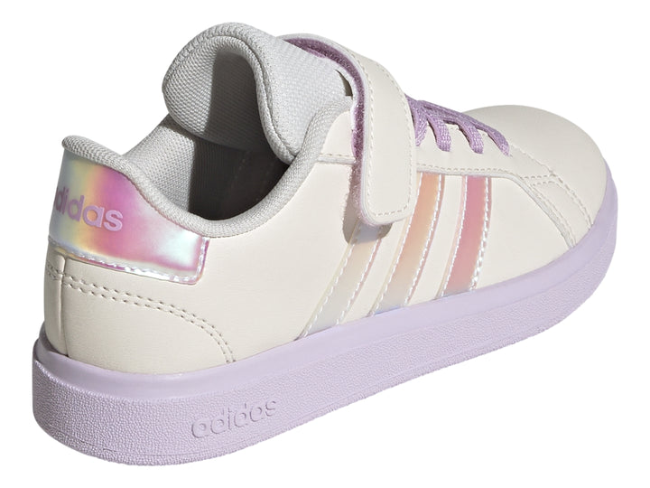 Tenis Adidas Grand Court 2.0 Blanco y Lila para Niña