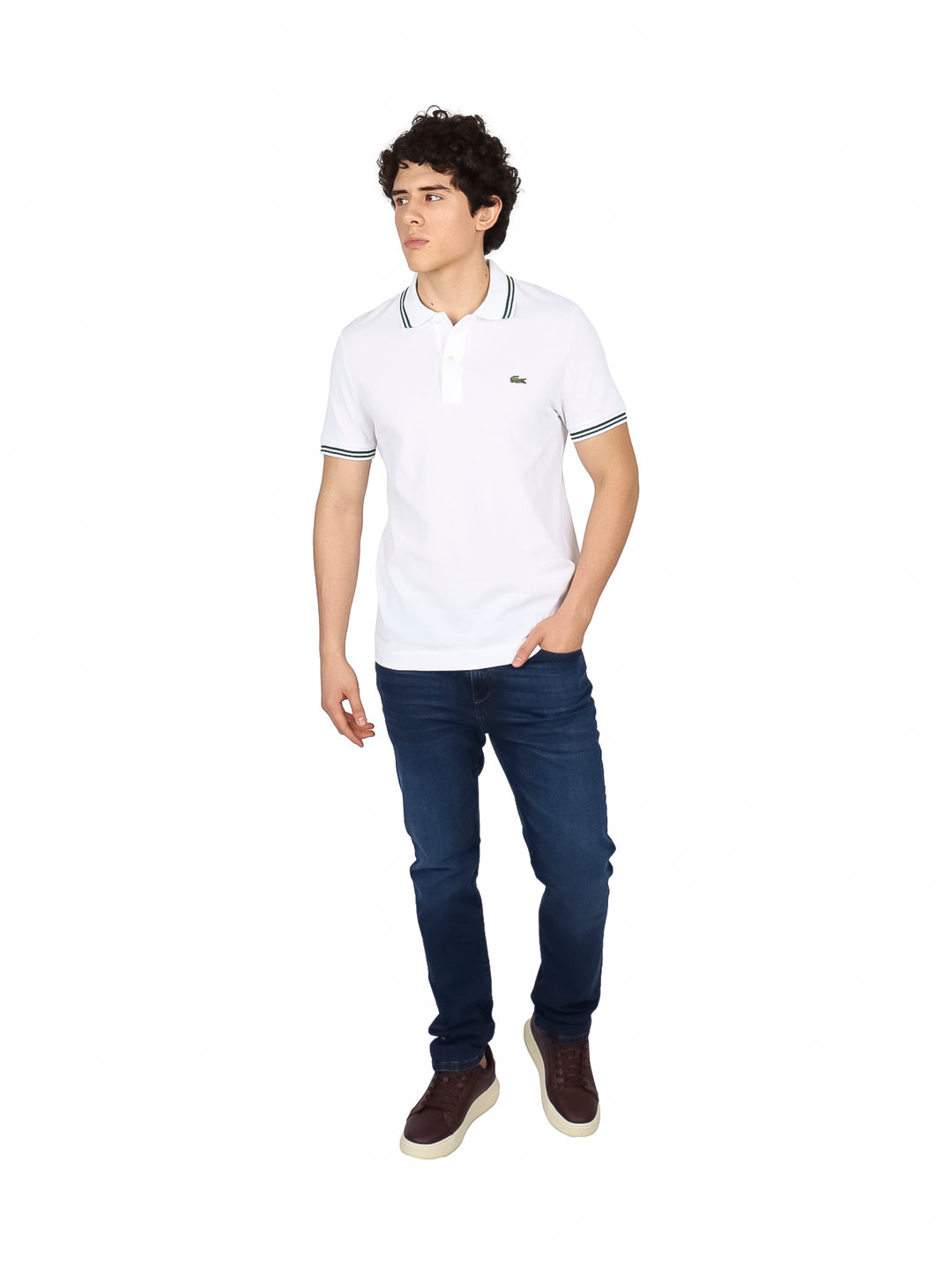 Playera Polo Lacoste Blanc para Hombre