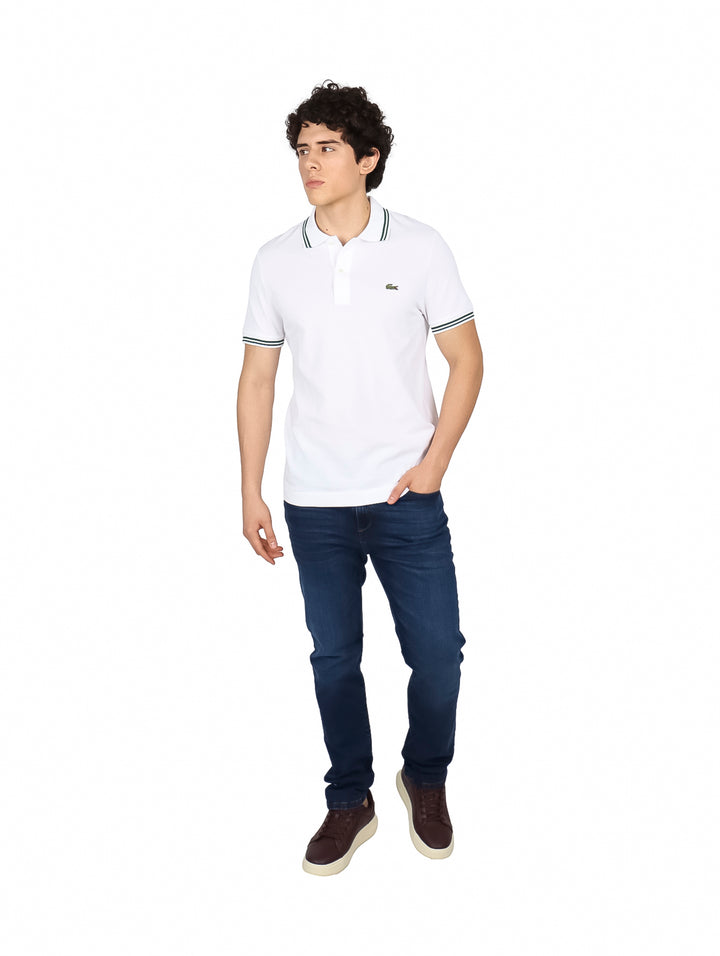 Playera Polo Lacoste Blanc para Hombre