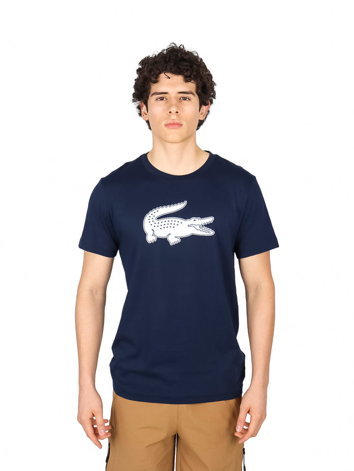 Playera Lacoste Hombre Azul Marino con Logo Grande