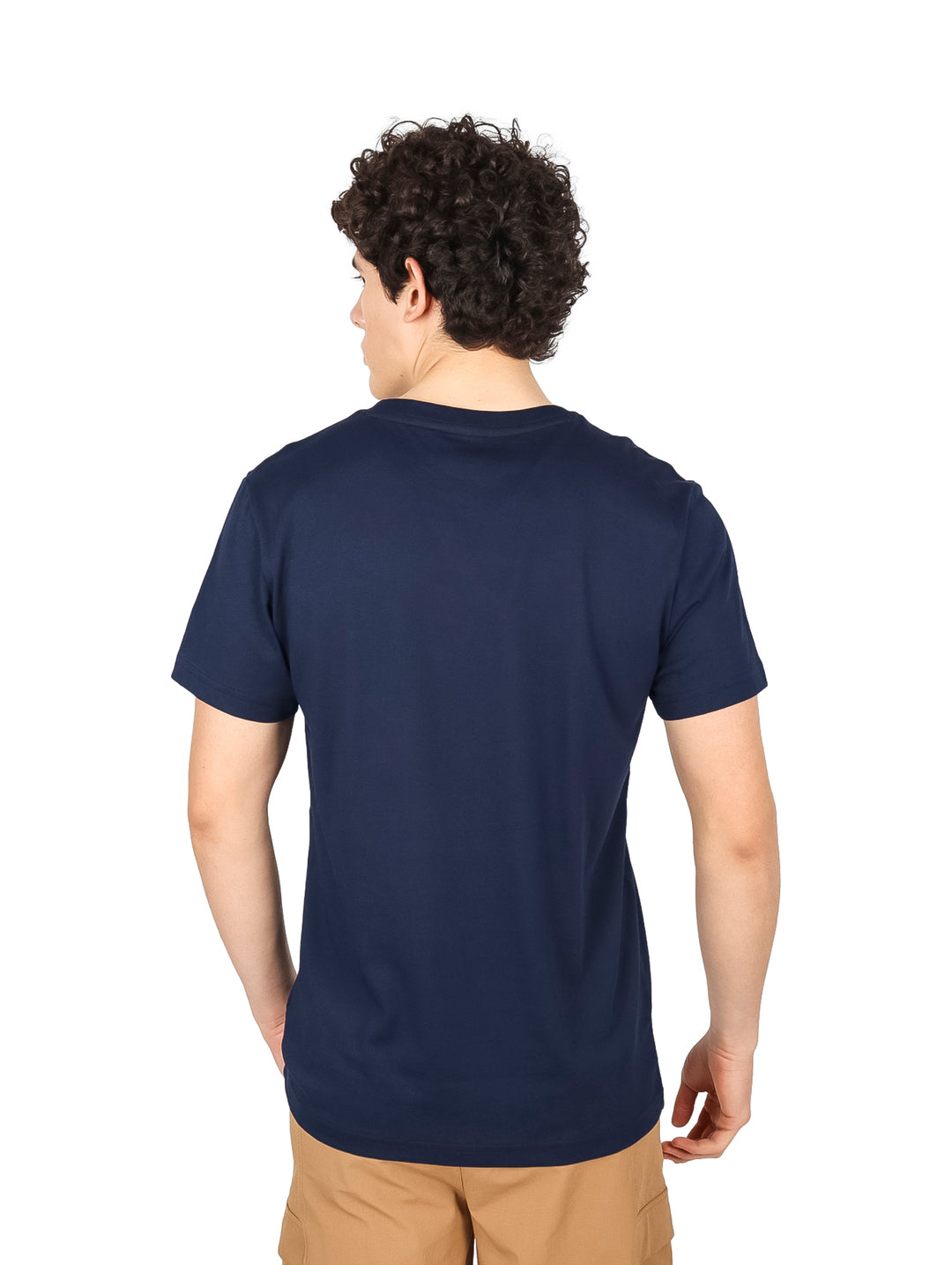 Playera Lacoste Hombre Azul Marino con Logo Grande