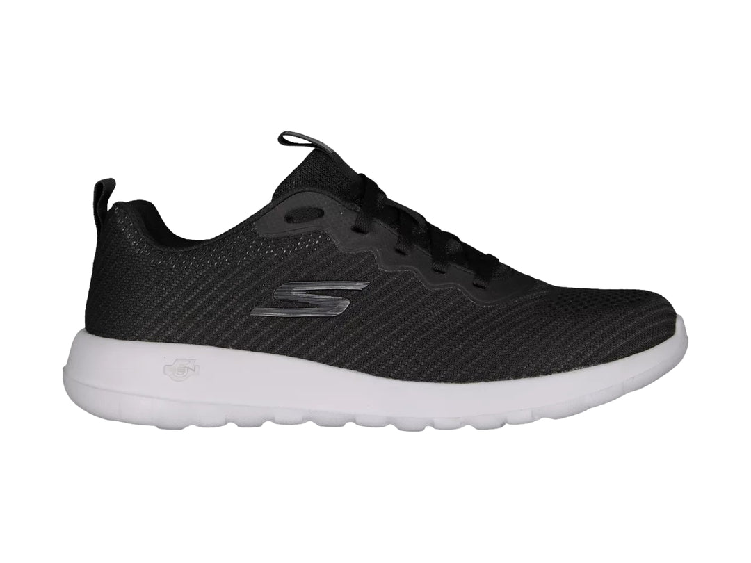 Tenis deportivos Skechers Go Walk Max en color negro con suela blanca y tejido transpirable.