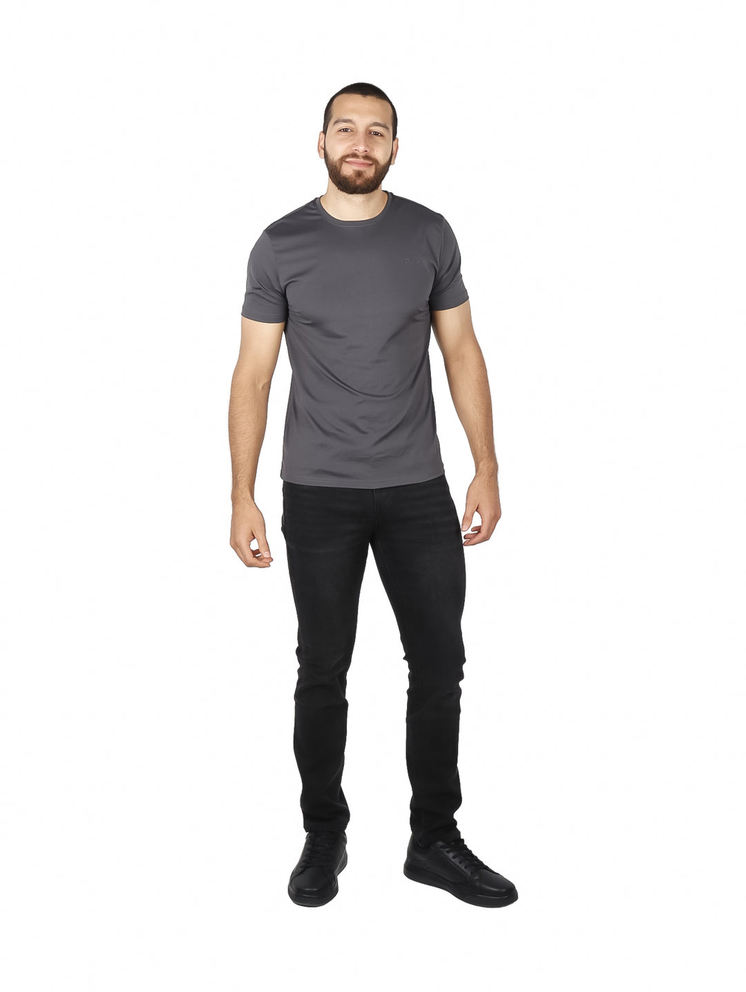 Playera Bratto Básica Gris Oscuro para Hombre