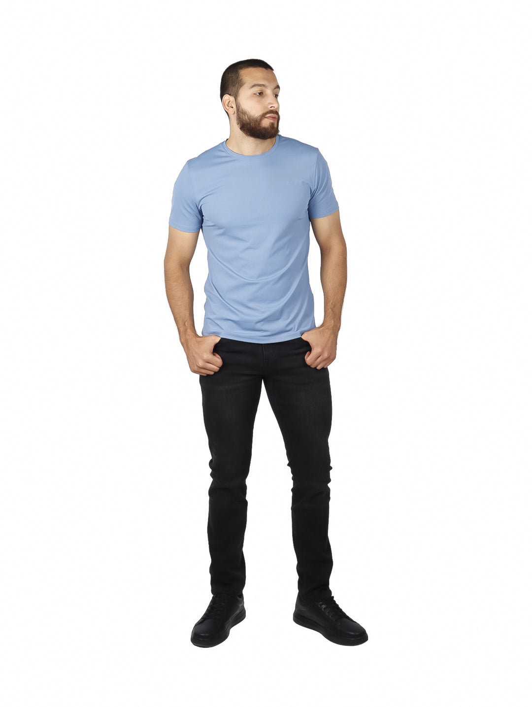 Playera Bratto Básica Azul Cielo para Hombre