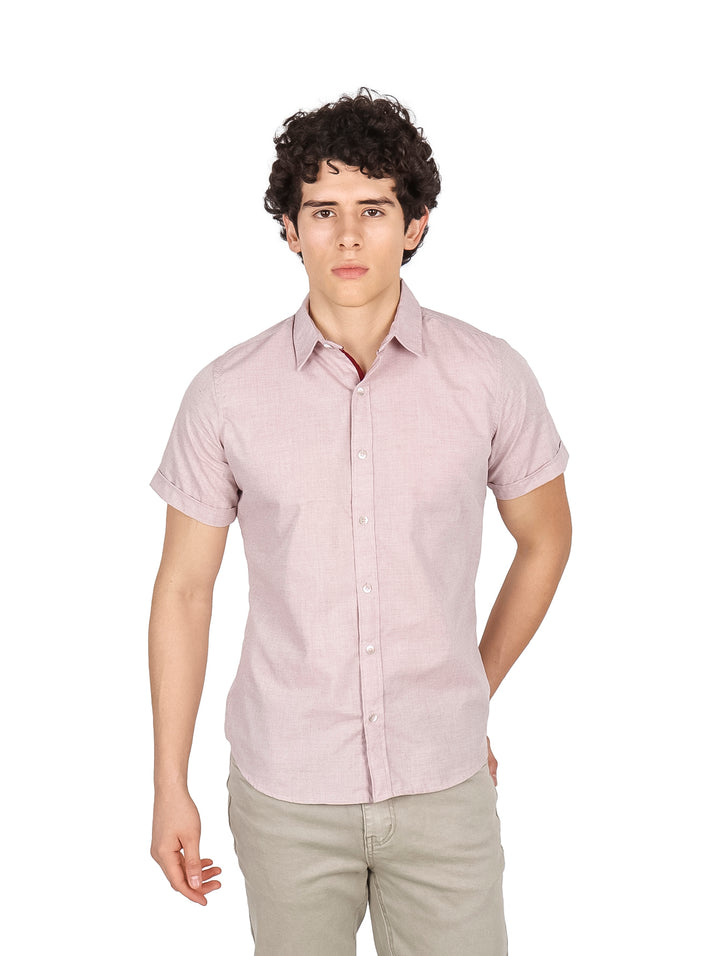 Camisa Custom Manga Corta Rojo para Hombre