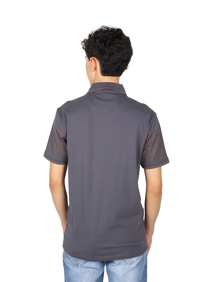 Playera Polo Pavini Gris Carbón para Hombre