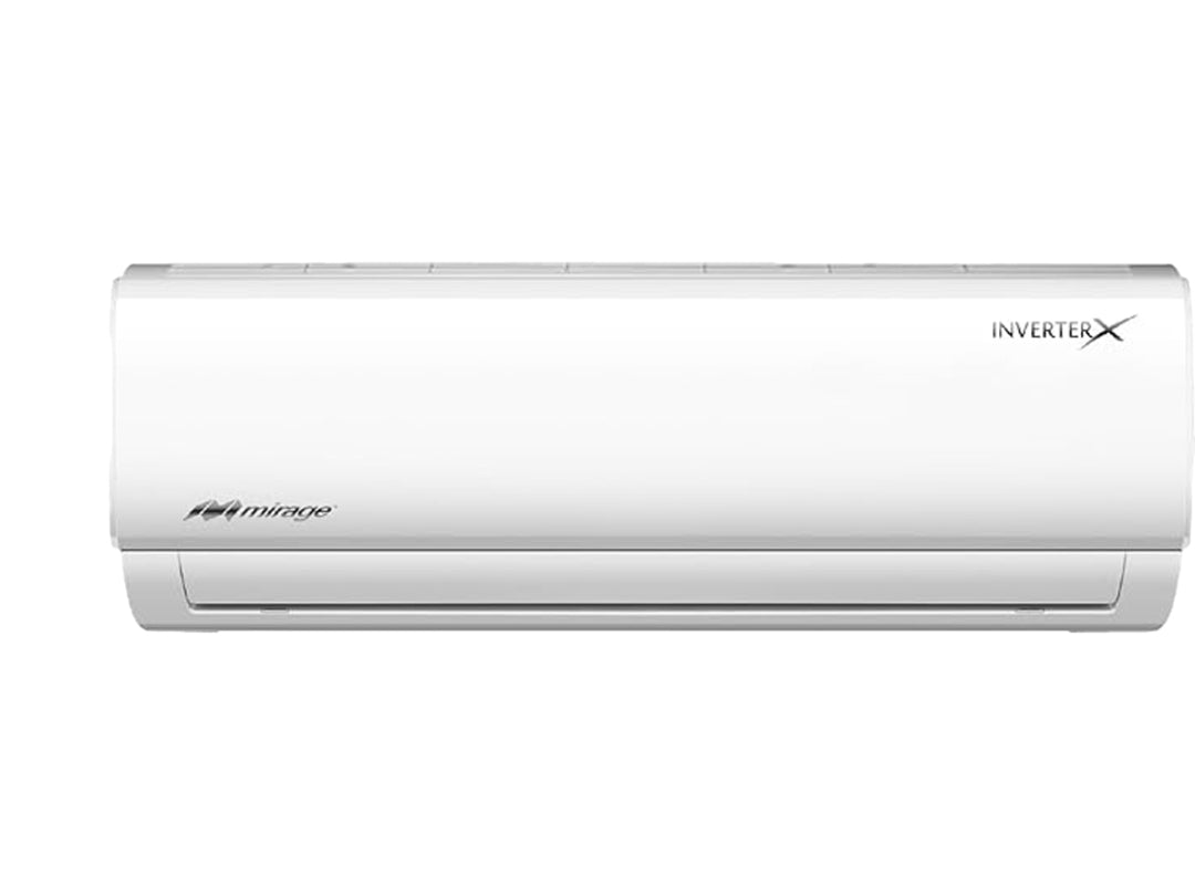 Unidad interior de aire acondicionado Mirage Inverter X en color blanco.