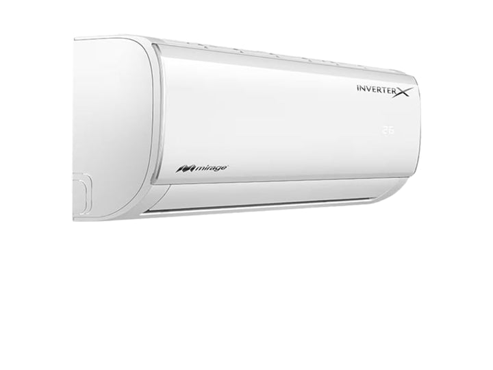 Unidad interior de aire acondicionado Mirage Inverter X en color blanco.