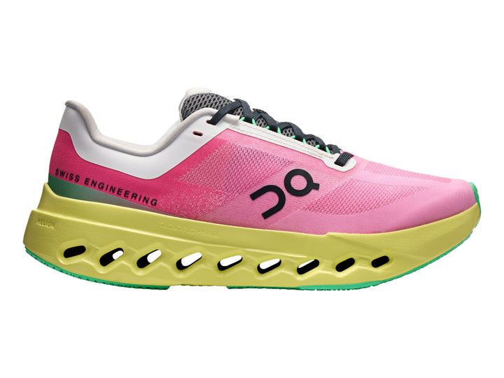 Tenis On Cloud Cloudsurfer Next Rosa y Verde Lima para Mujer