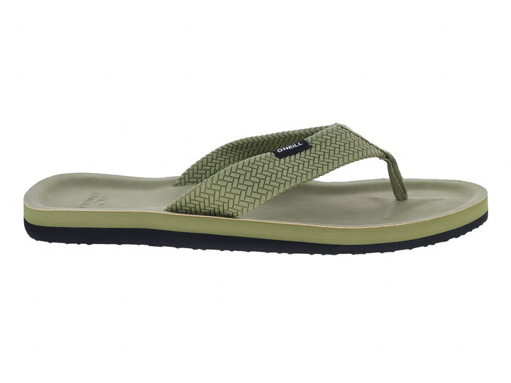 Sandalias color verde con suela negra y correa tejida de la marca ONEILL.