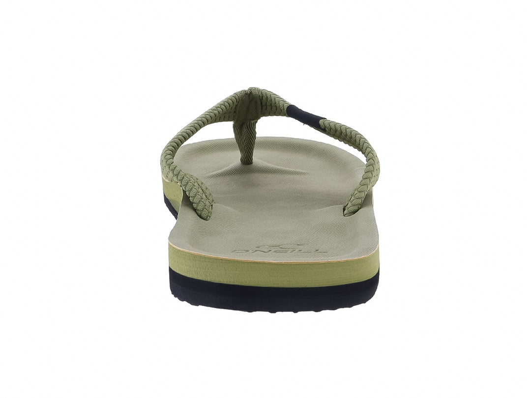 Sandalias color verde con suela negra y correa tejida de la marca ONEILL.