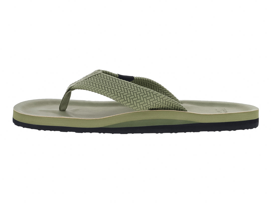 Sandalias color verde con suela negra y correa tejida de la marca ONEILL.