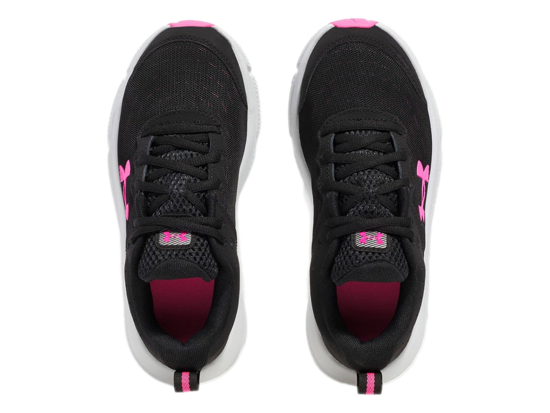 Tenis Under Armour Assert 10 Negro con Rosa para Niña
