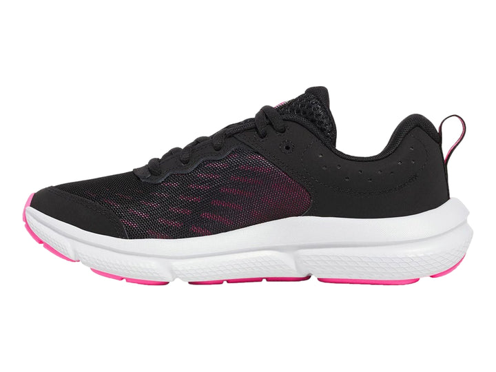 Tenis Under Armour Assert 10 Negro con Rosa para Niña