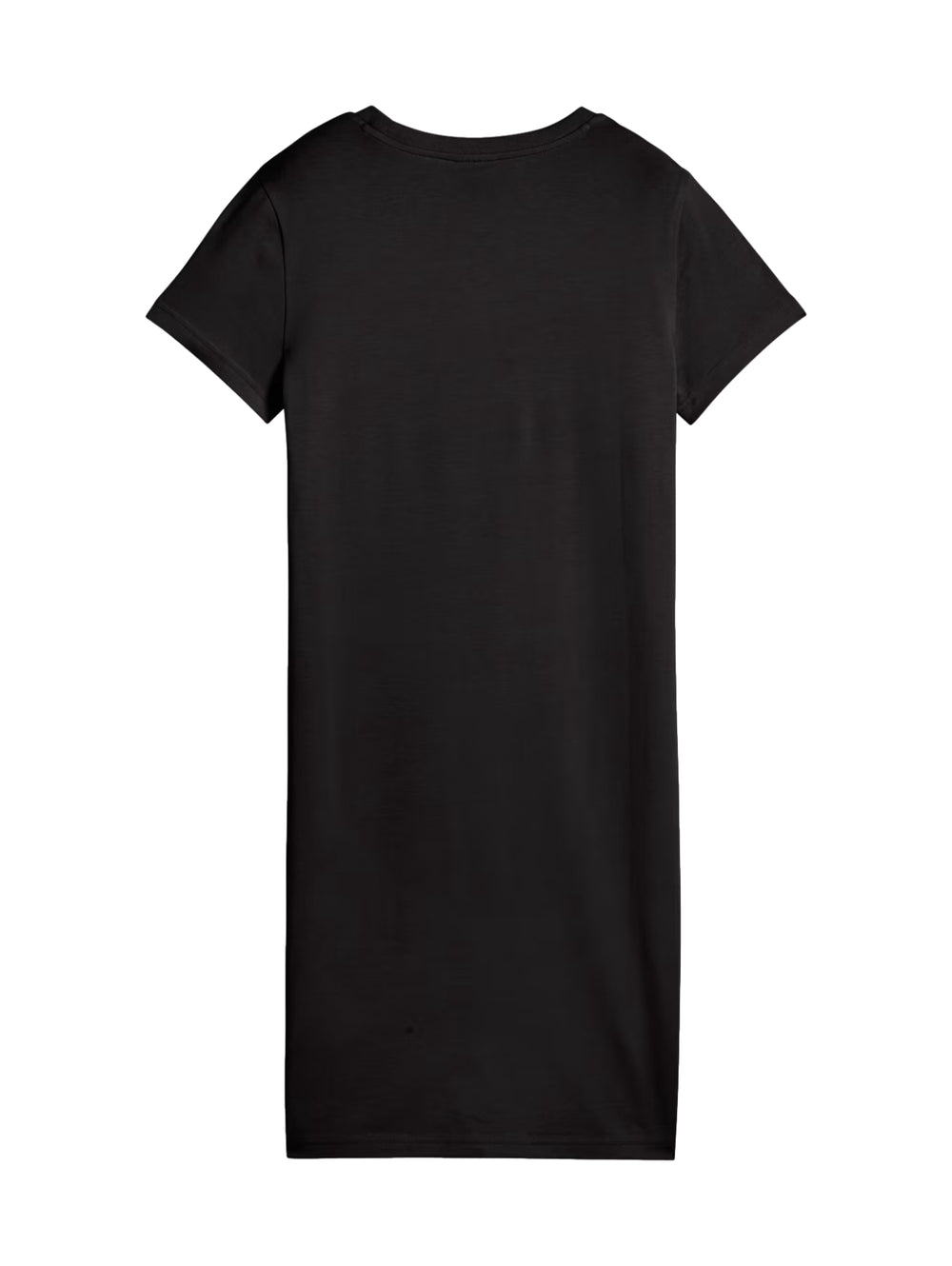Vestido deportivo PUMA color negro, corte slim, manga corta y logotipo blanco en el pecho.