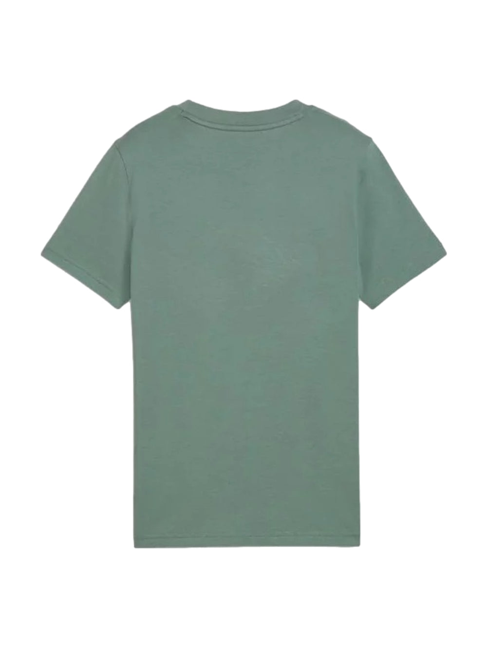 Camiseta PUMA color verde luna con logotipo blanco en el pecho y cuello redondo.