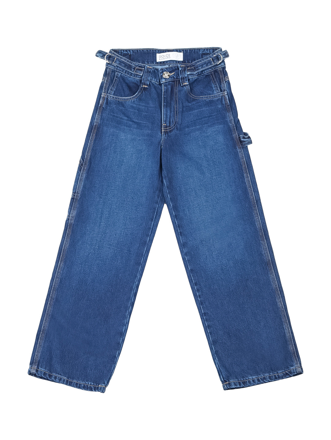 Dolce and Amaro Jeans Rectos Carpintero Color Stone para Niña
