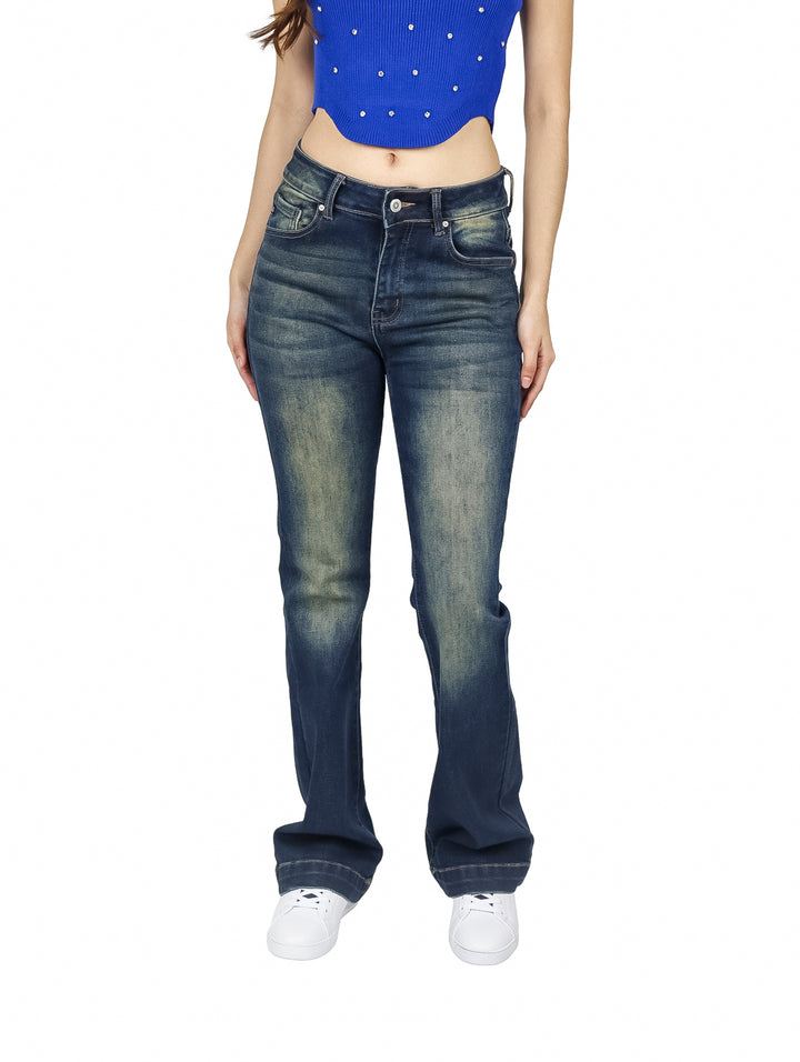 Jeans BE-LU Rectos Color Indigo para Mujer
