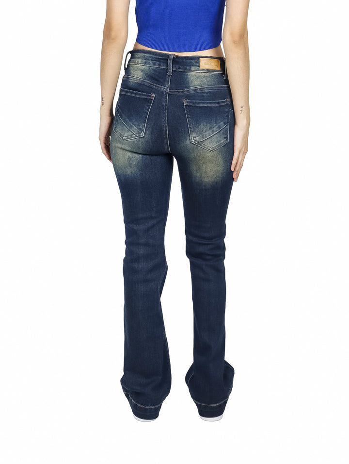 Jeans BE-LU Rectos Color Indigo para Mujer