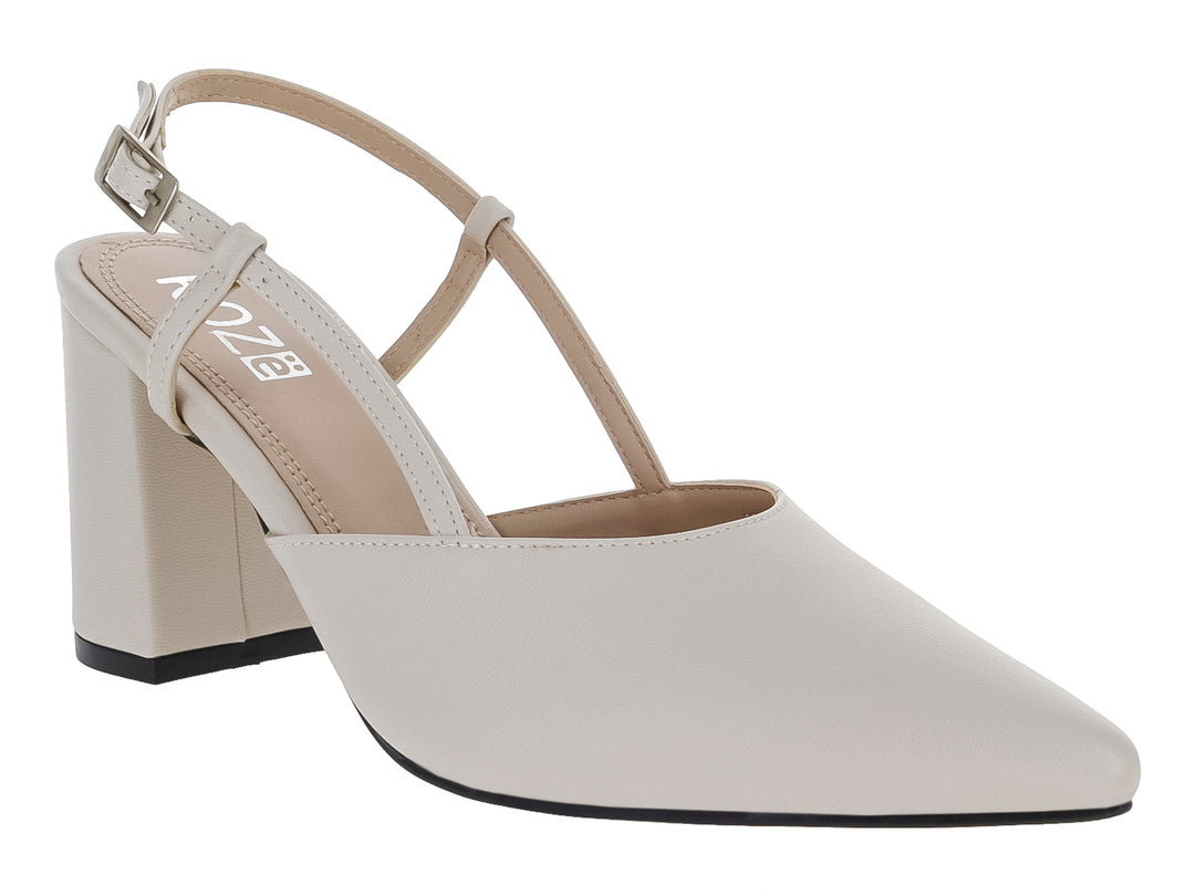 Zapatillas de Tacón Roze Beige para Mujer