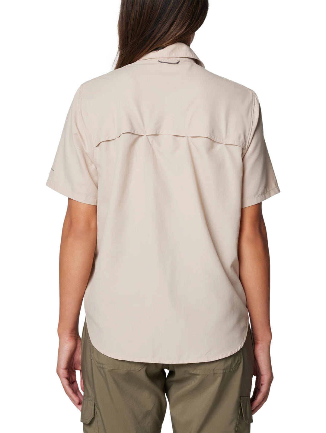Camisa Columbia Silver Ridge 3.0 de manga corta en color beige Ancient Fossil para Mujer.