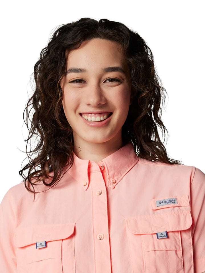 Camisa Columbia Bahama II Manga Corta Rosa para Mujer