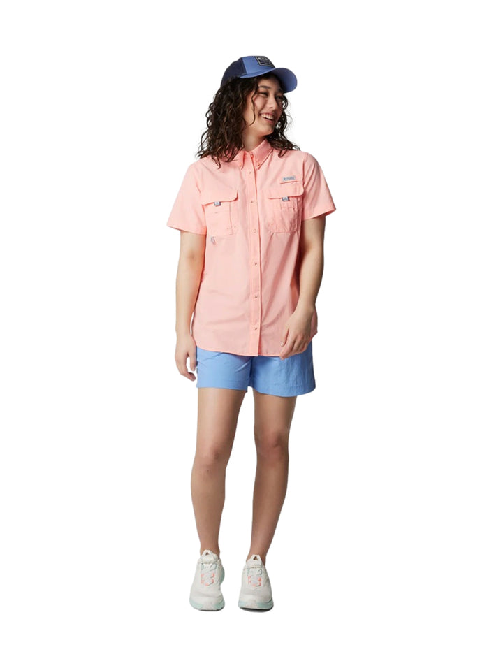 Camisa Columbia Bahama II Manga Corta Rosa para Mujer