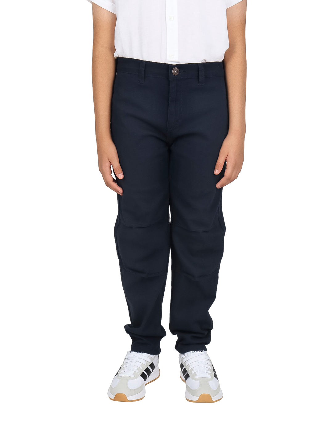 Pantalón de mezclilla color azul marino para Niño, corte recto y estilo casual.